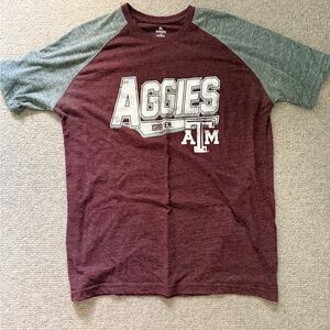 Knights Apparel Maroon and Gray Aggies Tee